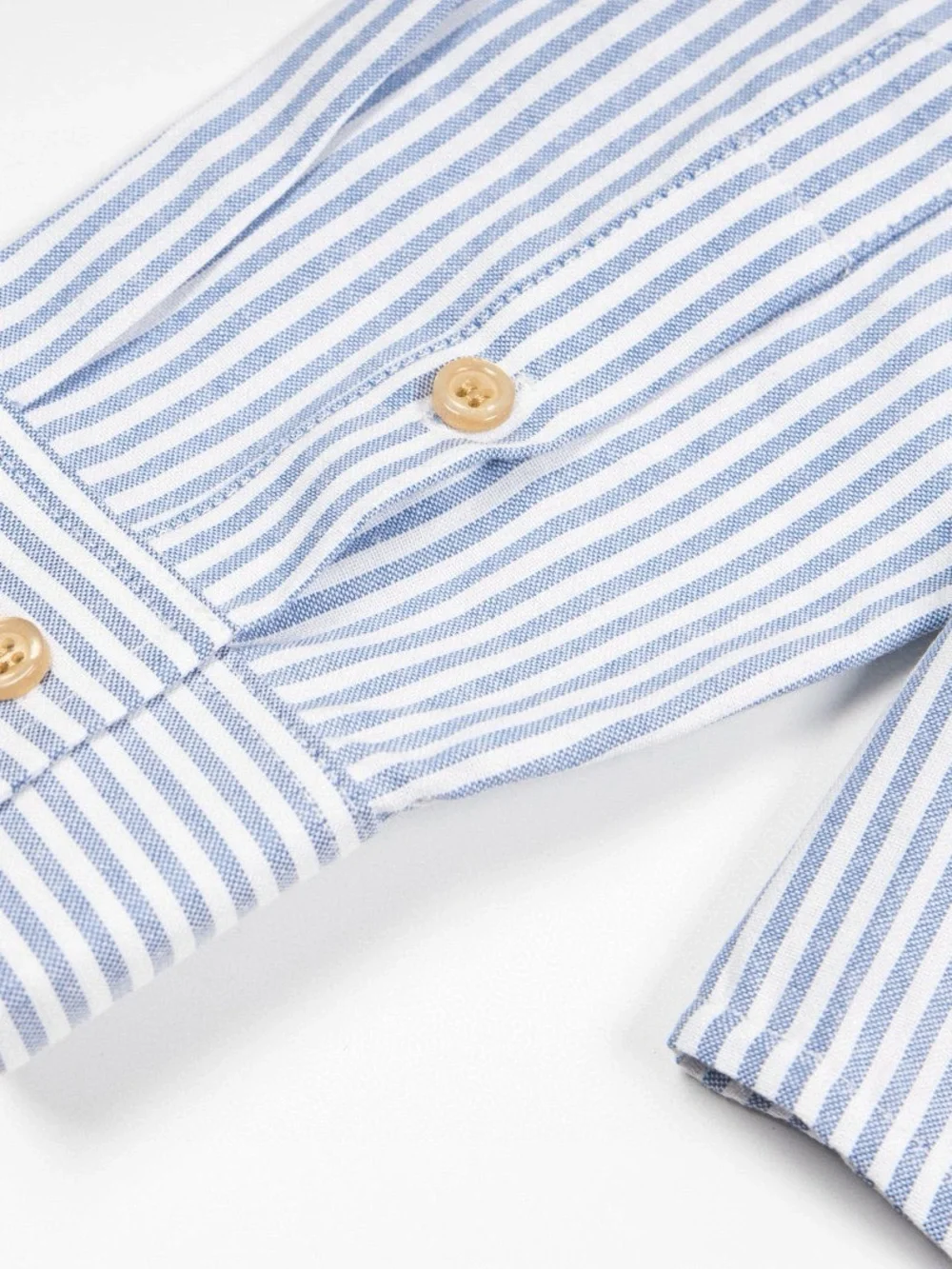 Polo by Ralph Lauren Light Blue & White Striped Oxford Shirt